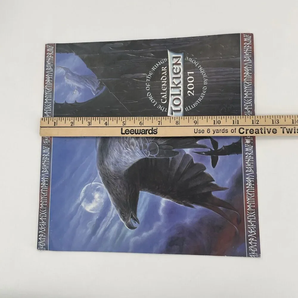 Lord of the Rings 2001 Tolkien Wall Calendar Illustrated John Howe LOTR 12